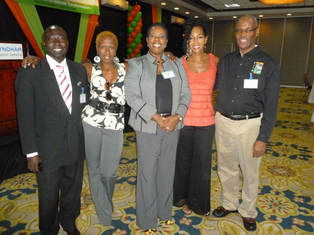 Teresa Kay-Aba Kennedy with participants at the Jamaica Customer Service Association Conference - November 24, 2011