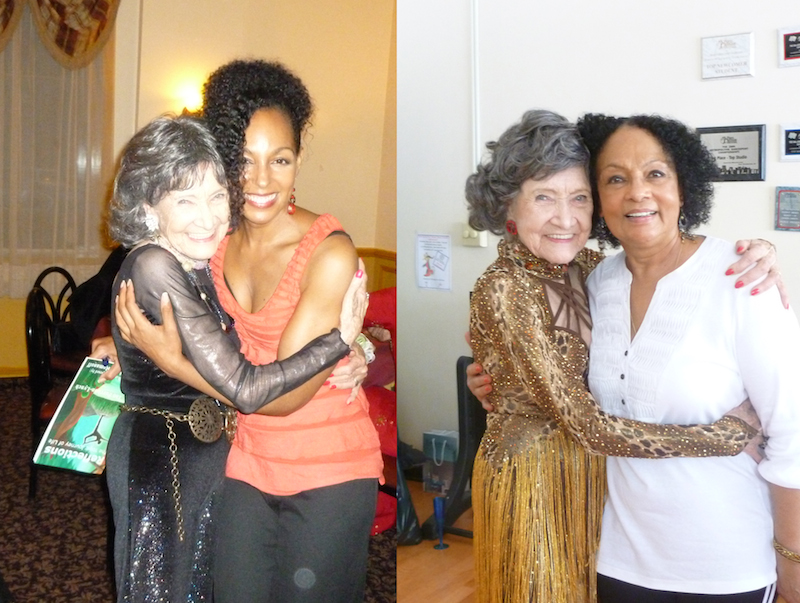 Tao Porchon-Lynch with mother-daugher writing team Janie Sykes-Kennedy and Teresa Kay-Aba Kennedy