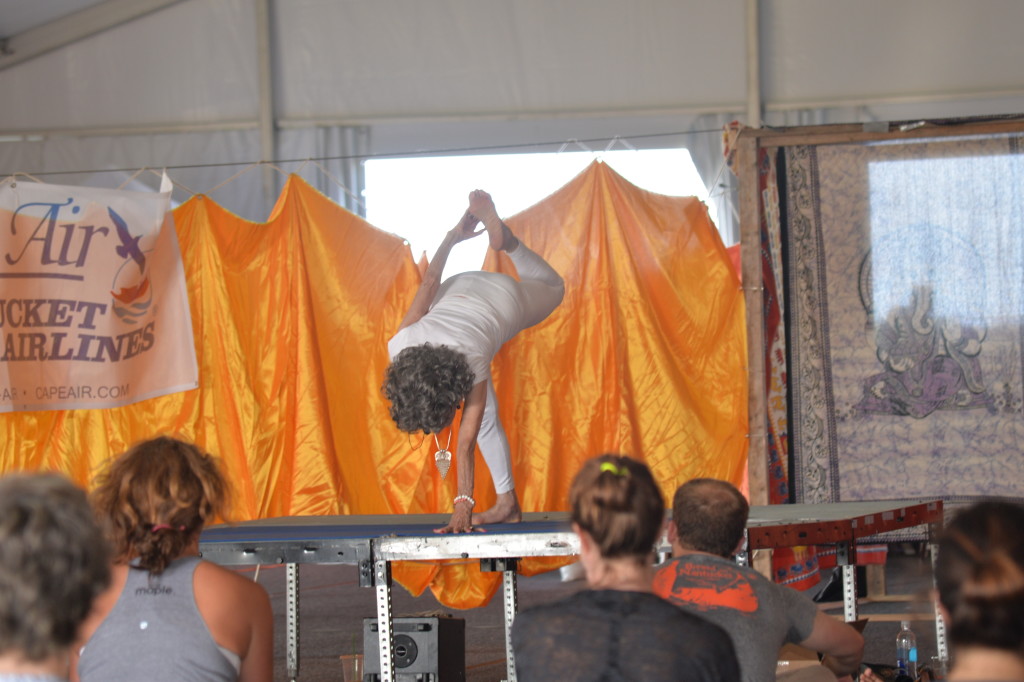 Tao Porchon-Lynch teaching at the Nantucket Yoga Festival