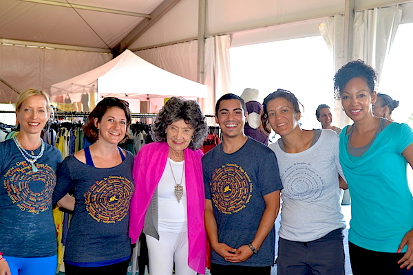 Tao Porchon-Lynch and Teresa Kennedy with Nantucket Yoga Festival team
