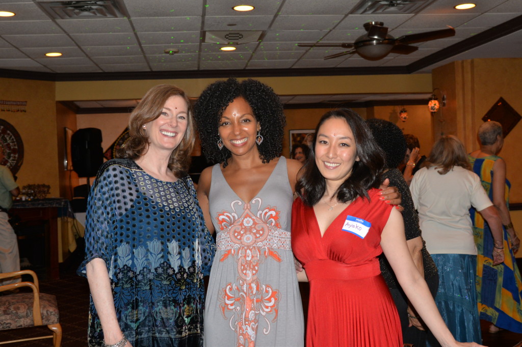 Jaymie Meyer, Teresa Kay-Aba Kennedy, Ayako at Tao Porchon-Lynch's 96th birthday party