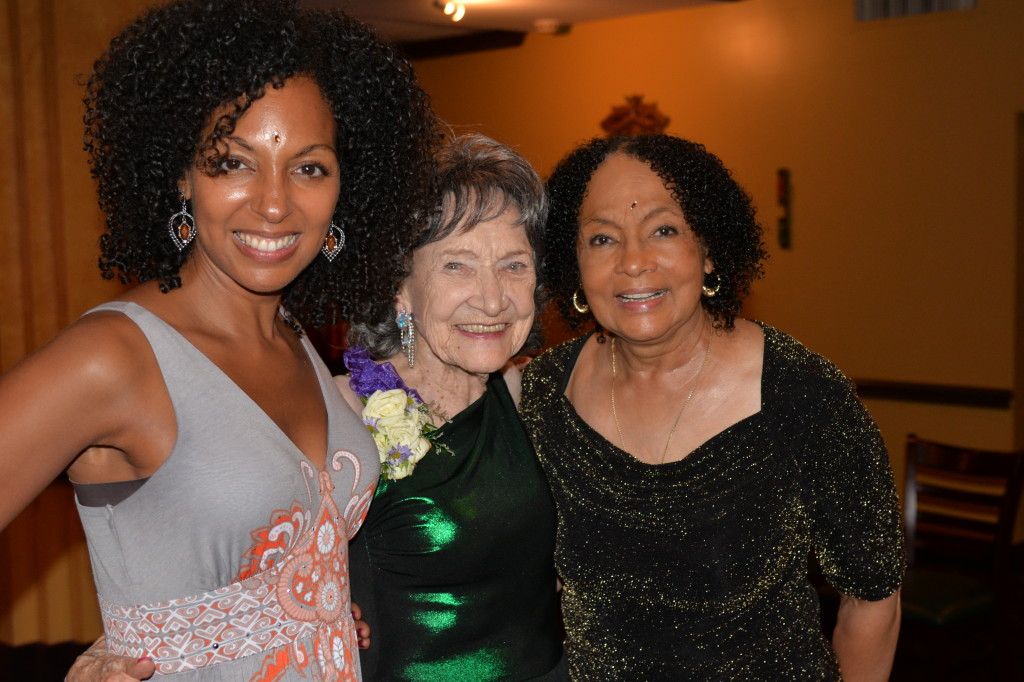 Teresa Kay-Aba Kennedy, Tao Porchon-Lynch, Janie Sykes-Kennedy at Tao's 96th birthday party