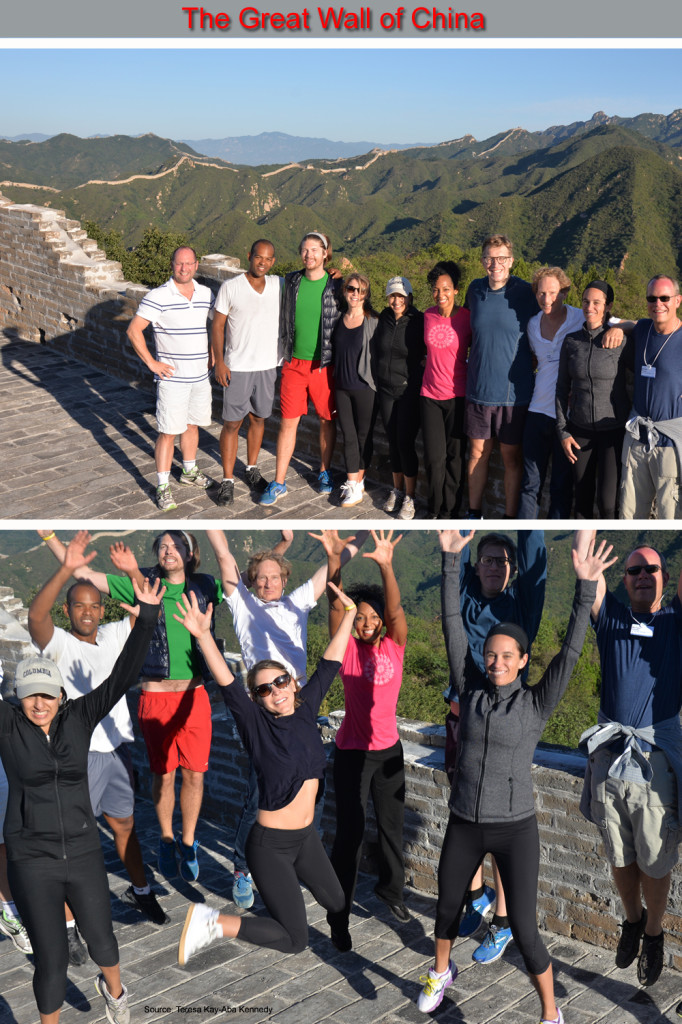 Jumping for Joy on The Great Wall of China