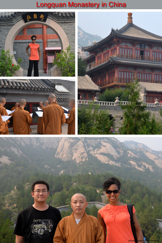 Teresa Kay-Aba Kennedy at Longquan Monastery in China