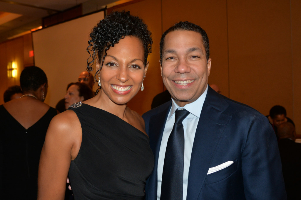 Teresa Kay-Aba Kennedy and Valentino D. Carlotti - both HBS '92 - at the Harvard Black Alumni Weekend 2014