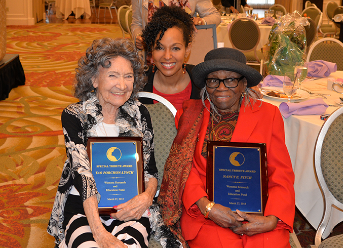 Teresa Kay-Aba Kennedy with Special Tribute Honorees 96-year-old Tao Porchon-Lynch and 95-year-old Nancy E. Fitch at the 31st Annual Women's Hall of Fame in Tarrytown, NY - 03/27/15