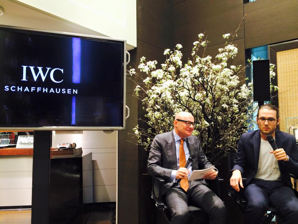 IWC CEO Georges Kern and filmmaker Jay Dockendorf at the IWC Tribeca Film reception at the IWC NY flagship store - April 15, 2015