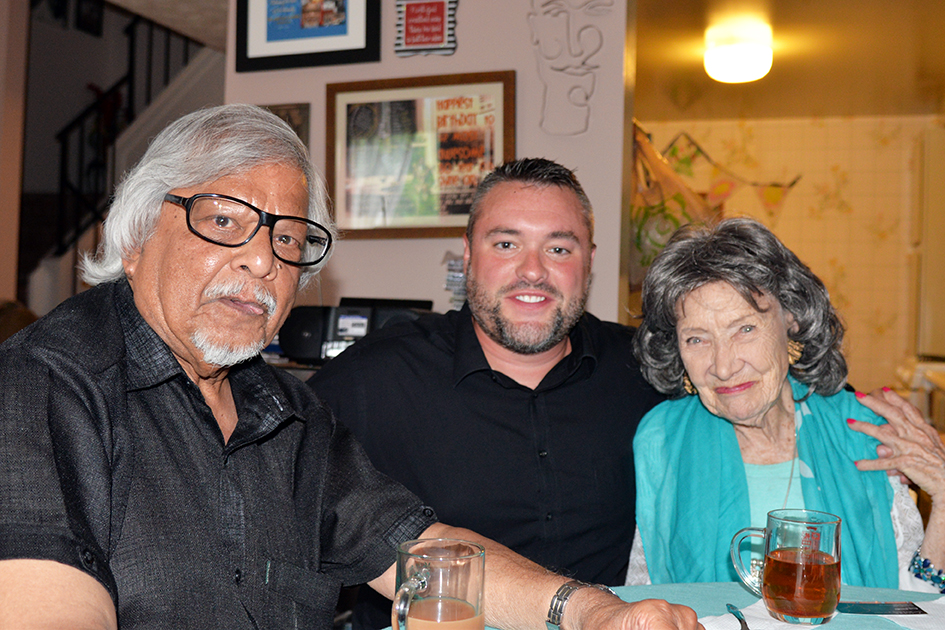 Arun Gandhi, Andrew Campbell, Tao Porchon-Lynch, July 9, 2015