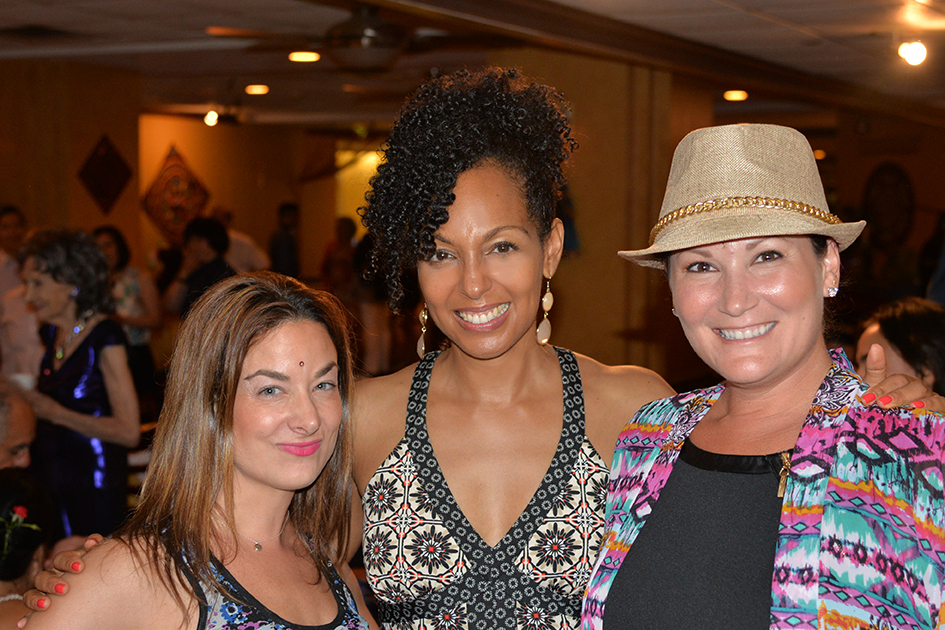 Danielle Lombardo, Teresa Kay-Aba Kennedy and Joanna Rajendran at Tao Porchon-Lynch 97th Birthday Party, August 9, 2015