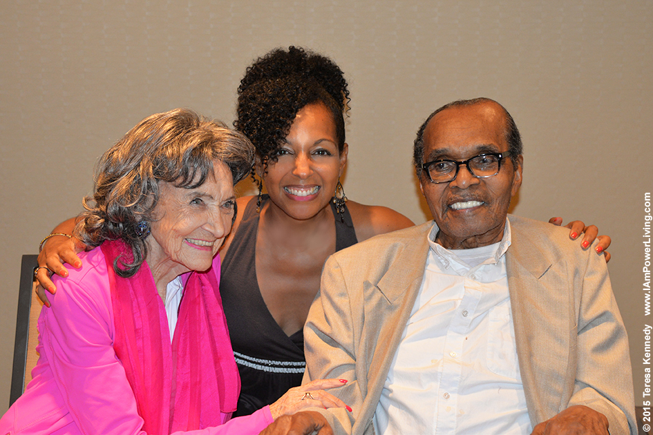 97-year-old Tao Porchon-Lynch, Teresa Kay-Aba Kennedy and 114-year-old Bernando LaPallo, in Phoenix, AZ - September 25, 2015