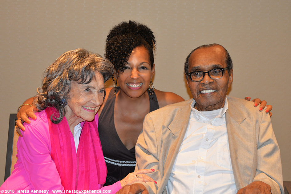 97-year-old Tao Porchon-Lynch, Teresa Kay-Aba Kennedy and 114-year-old Bernando LaPallo, in Phoenix, AZ - September 25, 2015