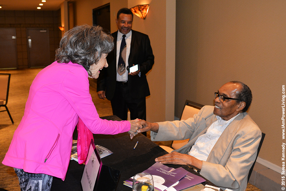 97-year-old Tao Porchon-Lynch meeting 114-year-old Bernando LaPallo, in Phoenix, AZ - September 25, 201