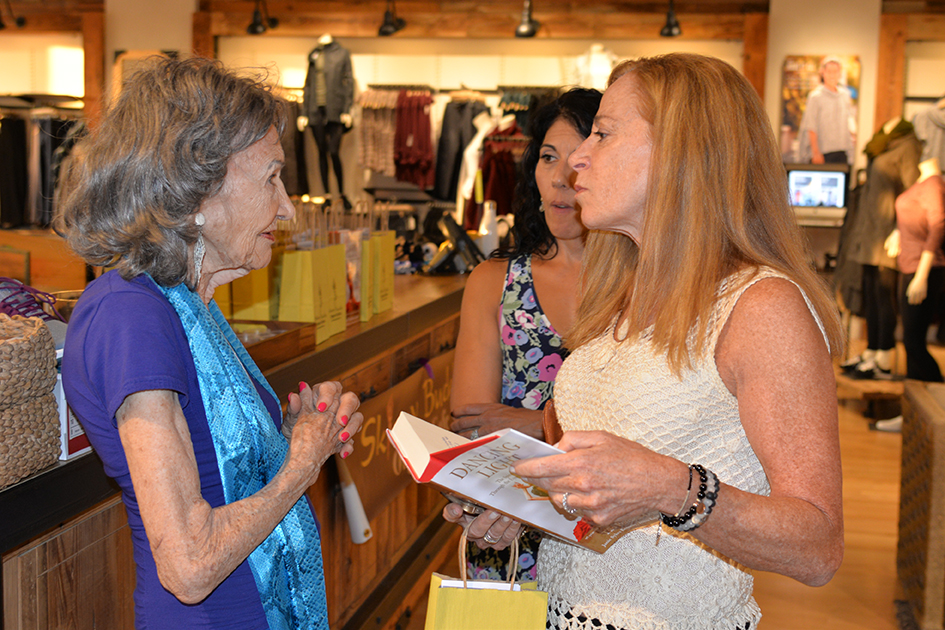 97-year-old yoga master Tao Porchon-Lynch at Dancing Light book launch event at Athleta store in Scarsdale, September 17, 2015