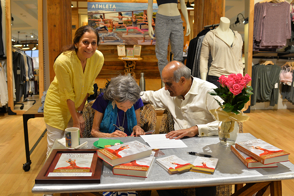 97-year-old yoga master Tao Porchon-Lynch at Dancing Light book launch event at Athleta store in Scarsdale, September 17, 2015