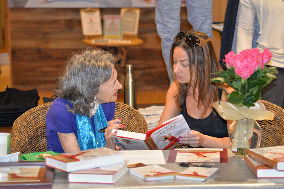 97-year-old yoga master Tao Porchon-Lynch at Dancing Light book launch event at Athleta store in Scarsdale, September 17, 2015