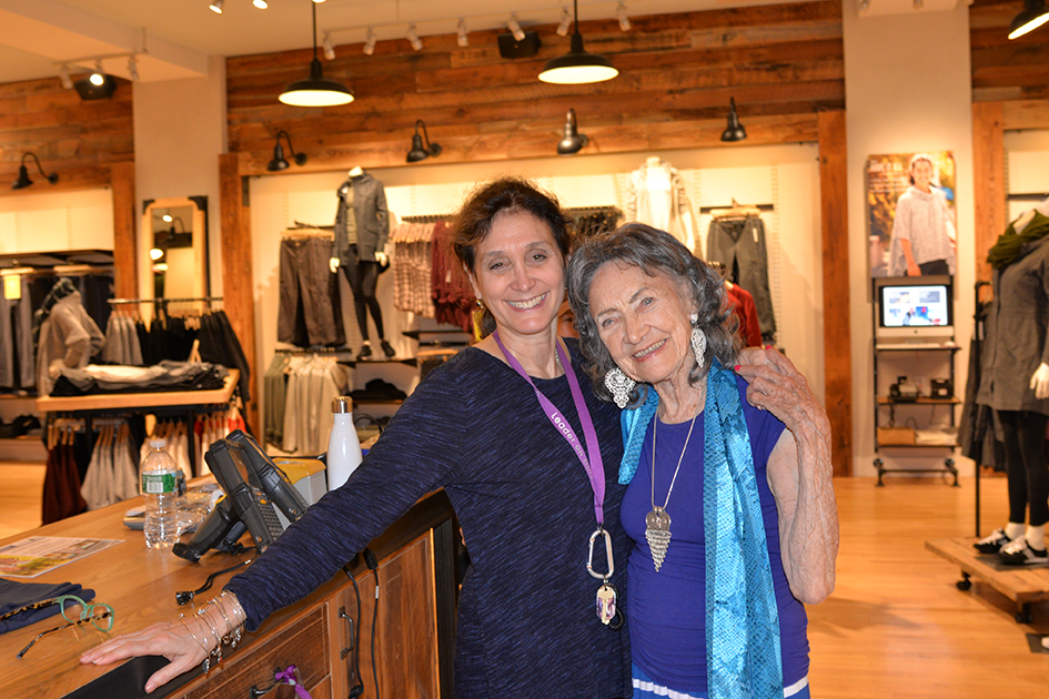 97-year-old yoga master Tao Porchon-Lynch at Dancing Light book launch event at Athleta store in Scarsdale, September 17, 2015