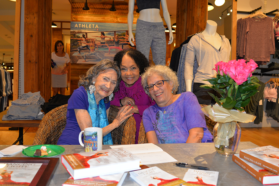97-year-old yoga master Tao Porchon-Lynch at Dancing Light book launch event at Athleta store in Scarsdale, September 17, 2015