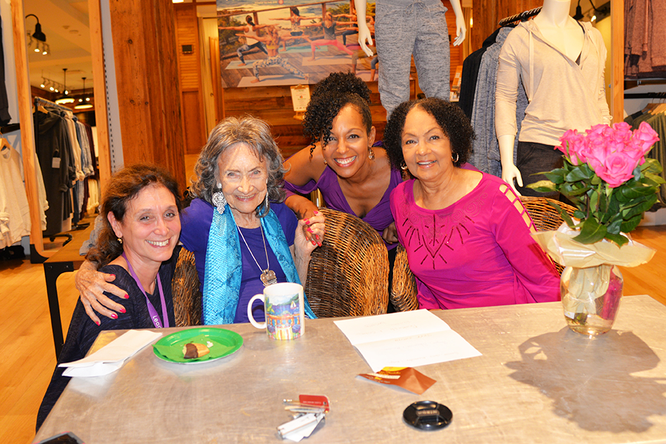 97-year-old yoga master Tao Porchon-Lynch at Dancing Light book launch event at Athleta store in Scarsdale, September 17, 2015
