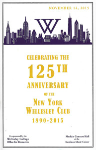 New York Wellesley Club 125th Anniversary Event - November 14, 2015