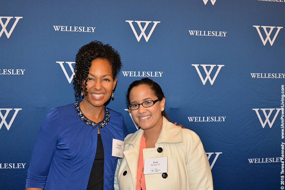 Wellesley Alums Teresa Kay-Aba Kennedy ('88) and Ana Ramos ('12) at New York Wellesley Club 125th Anniversary Event - November 14, 2015