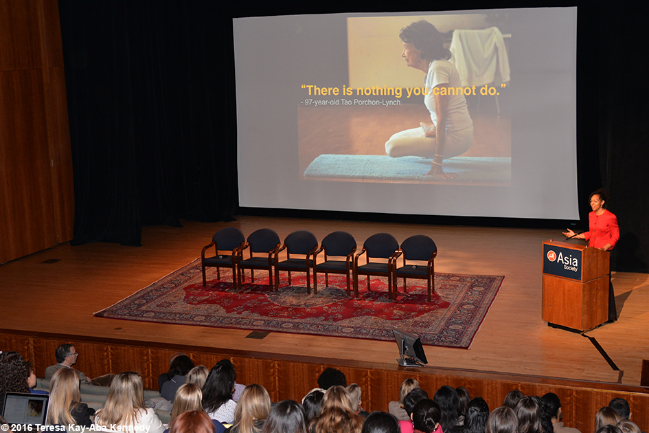 Teresa Kay-Aba Kennedy speaking at the Womensphere Global Summit in New York - March 4, 2016