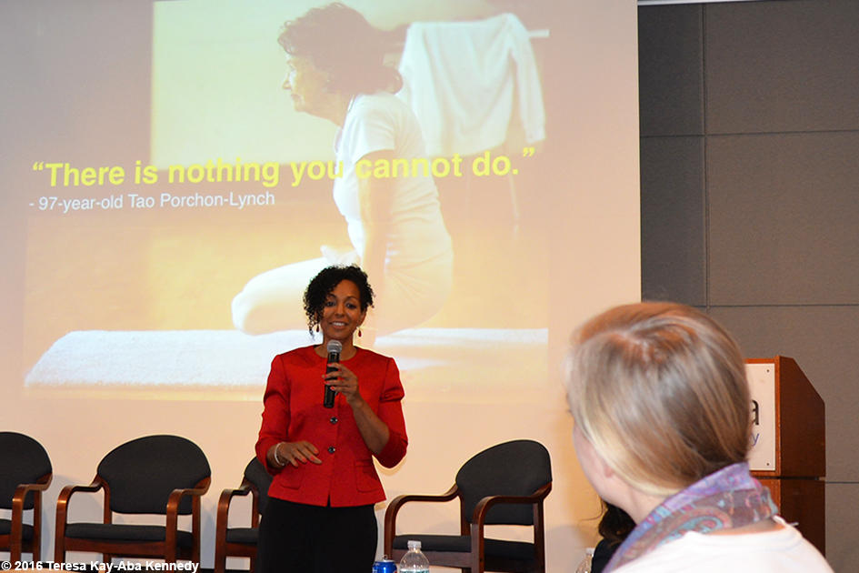 Teresa Kay-Aba Kennedy speaking at the Womensphere Global Summit in New York - March 4, 2016