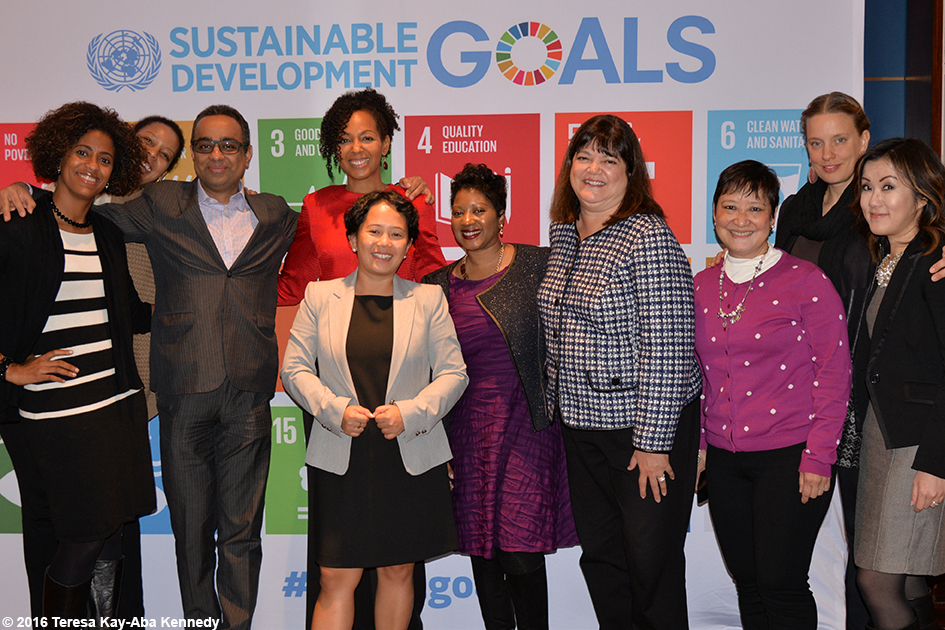 Teresa Kay-Aba Kennedy and other presenters at the Womensphere Global Summit in New York - March 4, 2016