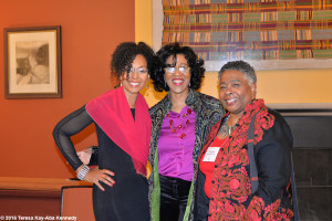 Teresa Kay-Aba Kennedy, Sonia Robena Banks with fellow alum, Haramabee House at Wellesley College - April 9, 2016