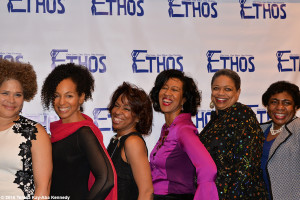 Teresa Kay-Aba Kennedy and Sonia Robena Banks with fellow alums at Harambee House Gala at Wellesley College - April 9, 2016